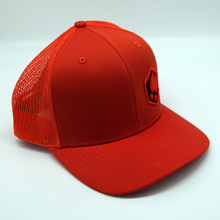 Load image into Gallery viewer, DeerCast Logo Orange Richardson Snapback Hat
